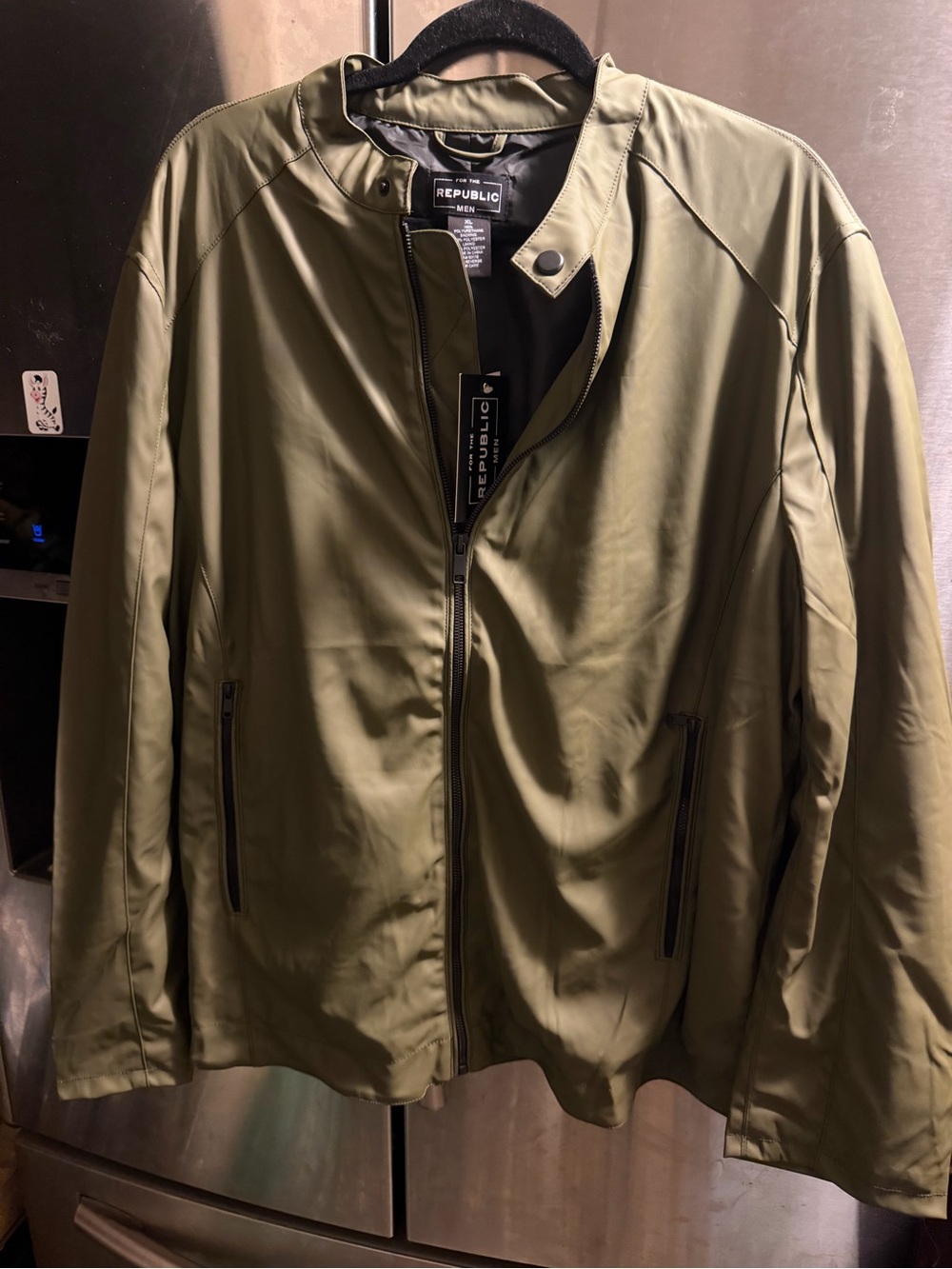 For The Republic Olive Green Bomber Jacket